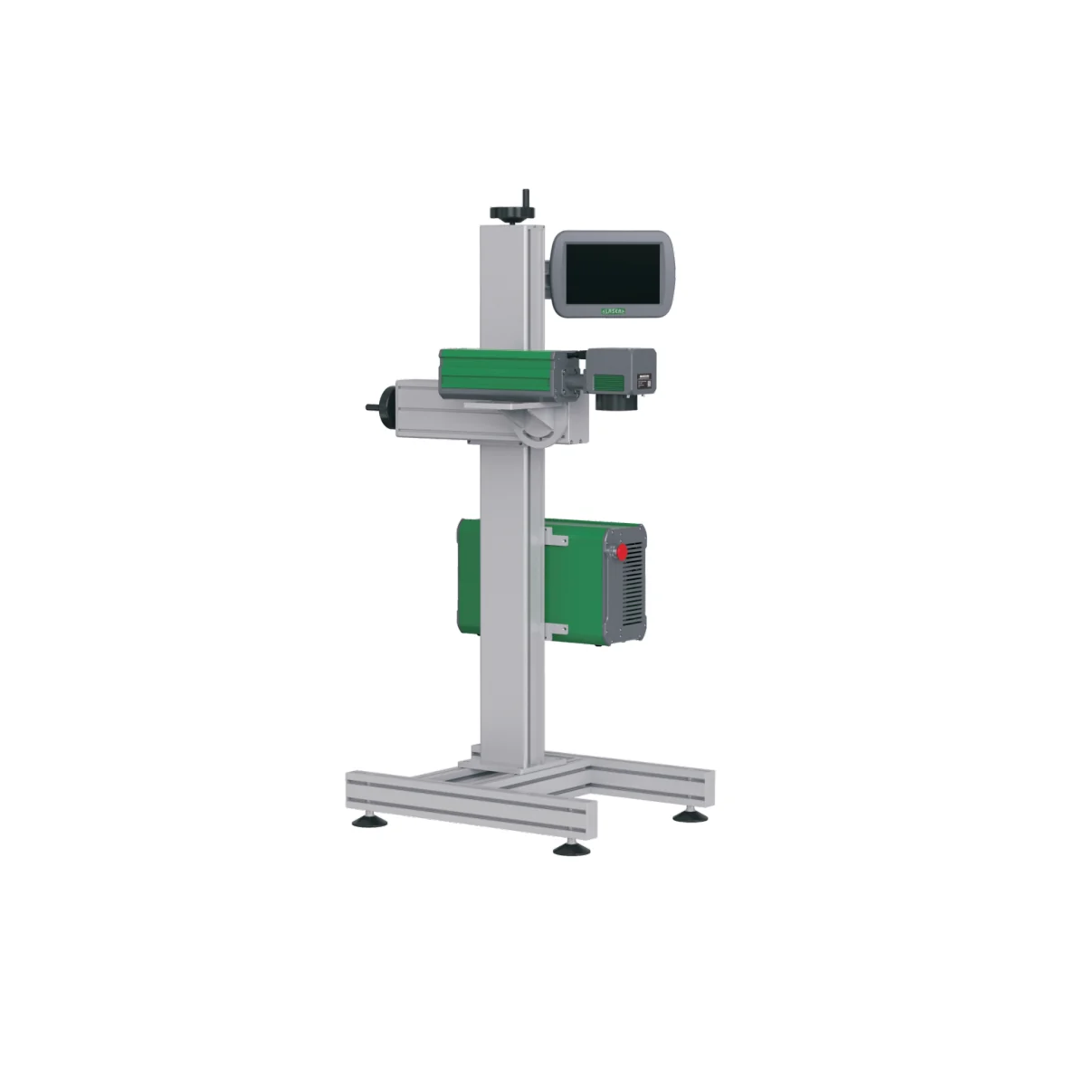 Flying fiber laser marker