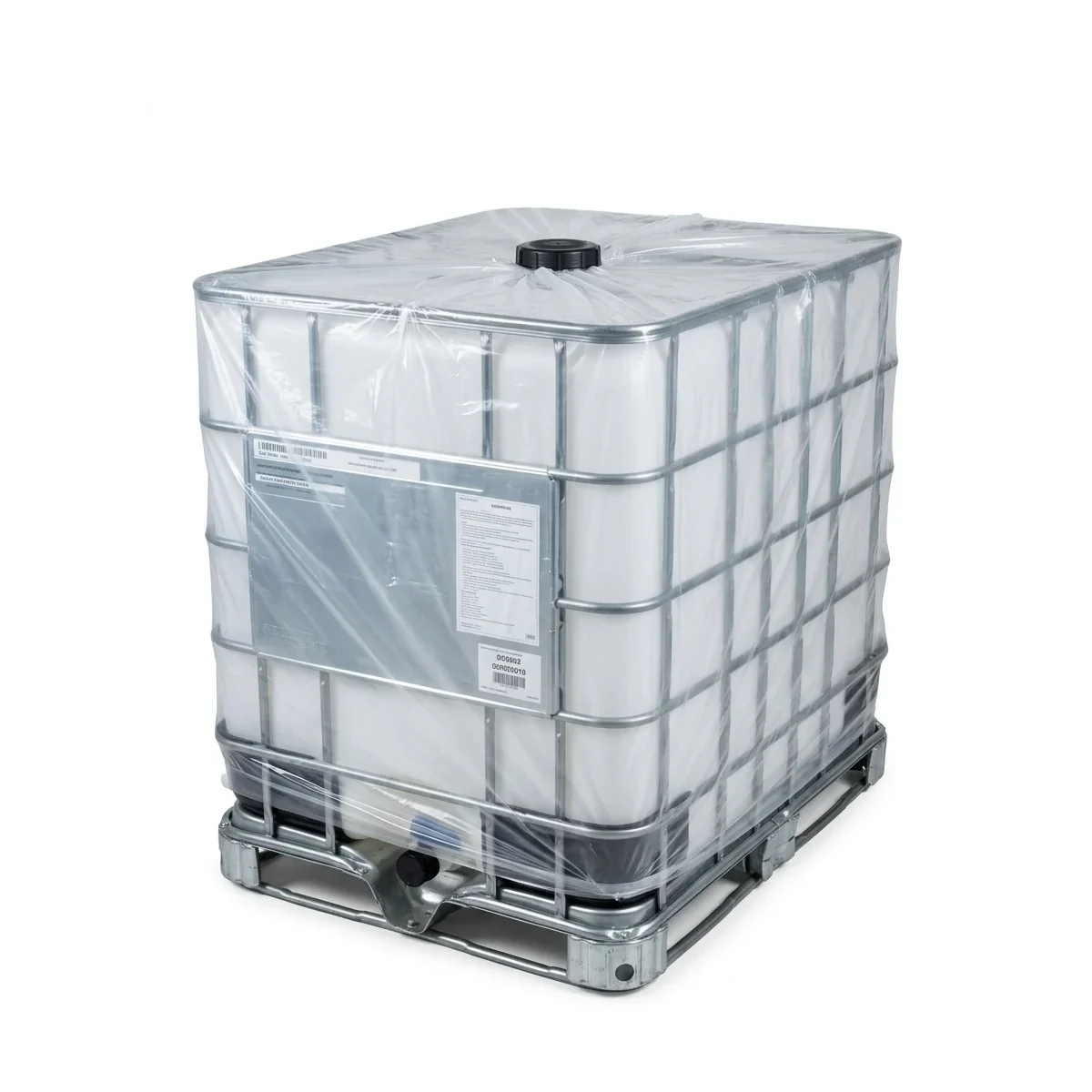 IBC tote in packing wrap