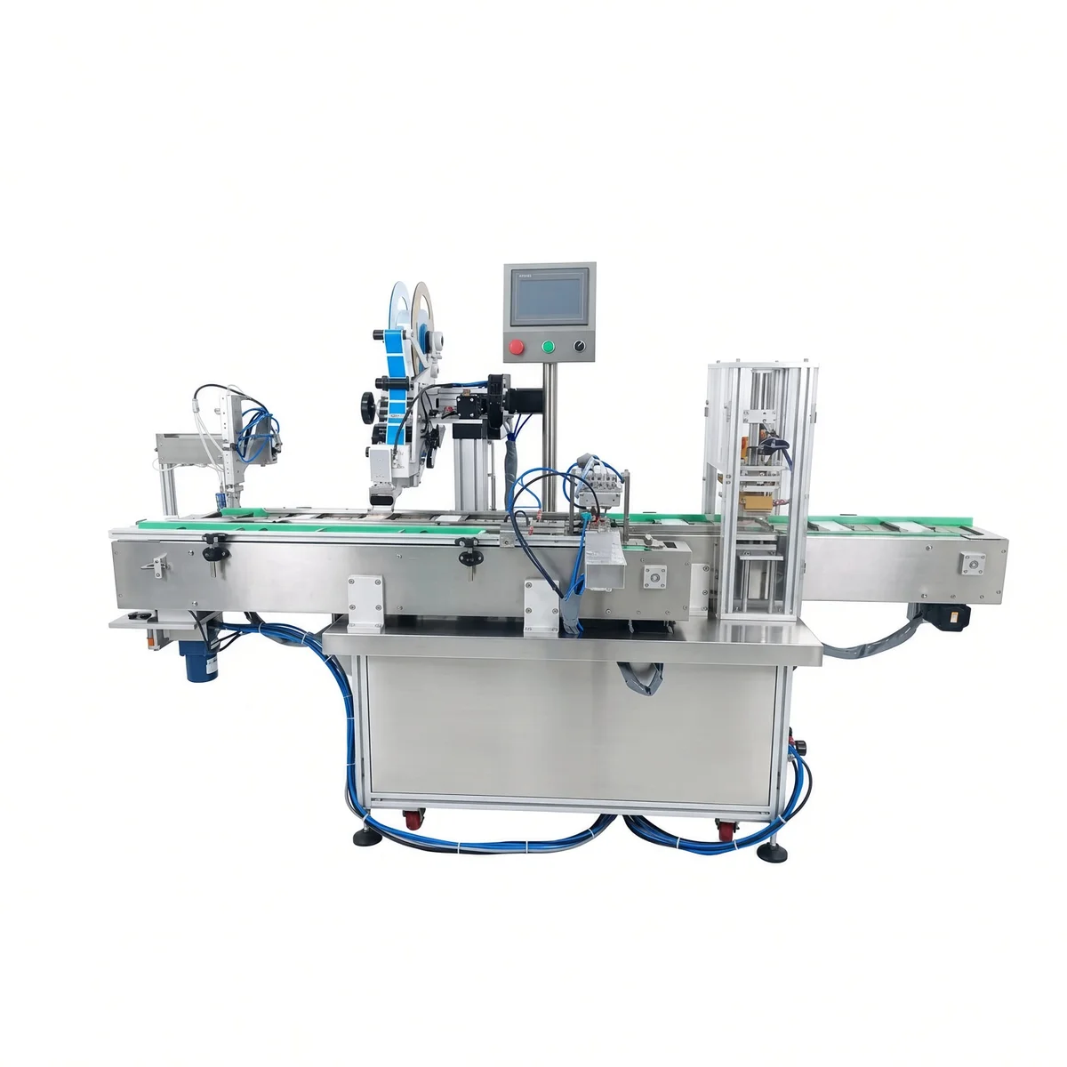 Automatic labeling machine, front view
